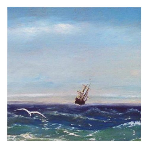 Sailing at sea by Ivan Aivazovsky Faux Canvas Print