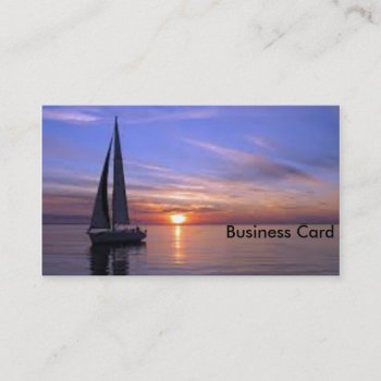 Sailing At Sunset Business Card by KraftyKays at Zazzle