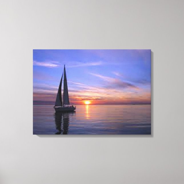 Sailing at Sunset Canvas Print (Front)