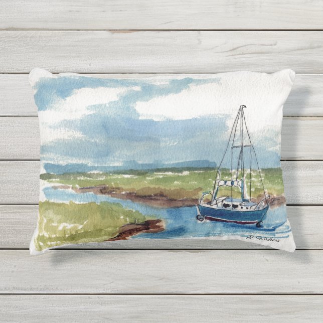 Sailing Away Accent Pillow (Front)