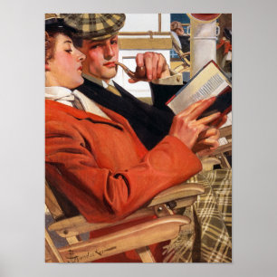 Sailing away across the Sea, 1904 by Leyendecker Poster