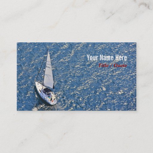Customizable Sailing Away Business Cards
