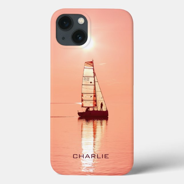 Sailing Away custom monogram cases (Back)