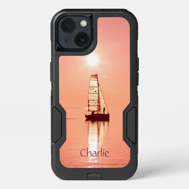 Sailing Away custom monogram phone cases (Back)