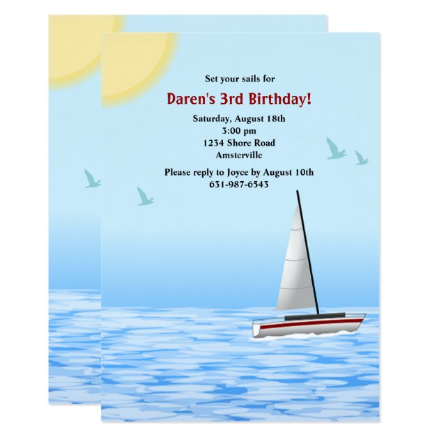 Sailing Away Invitation