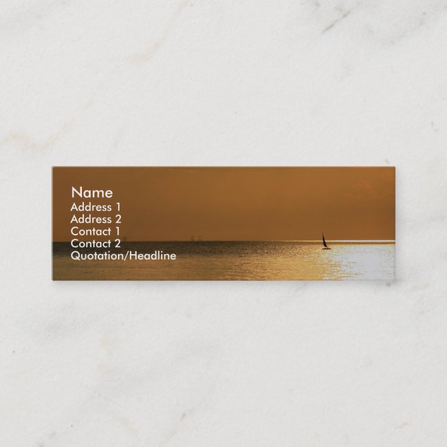 Sailing Away Mini Business Card (Front)