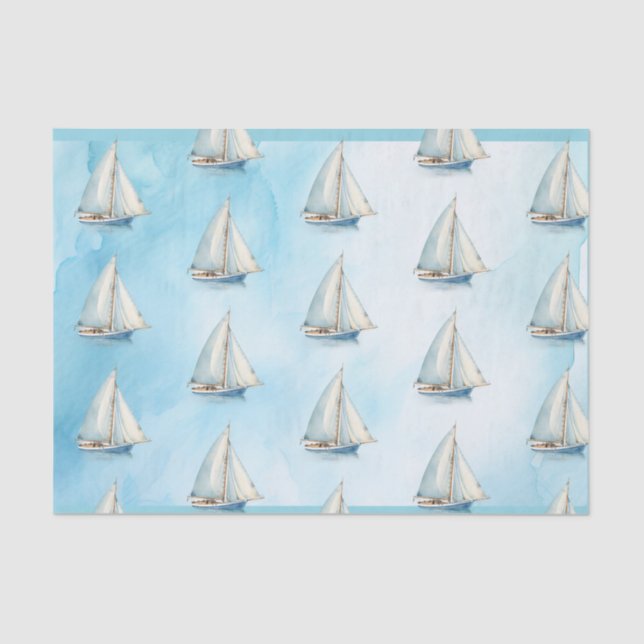 Sailing Away Tissue Paper (Front)