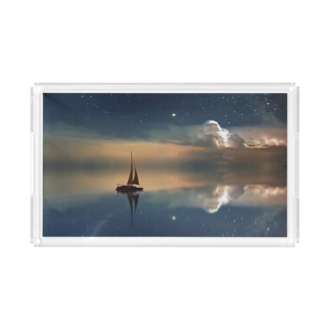 Sailing Away to the Clouds  Acrylic Tray (Front)