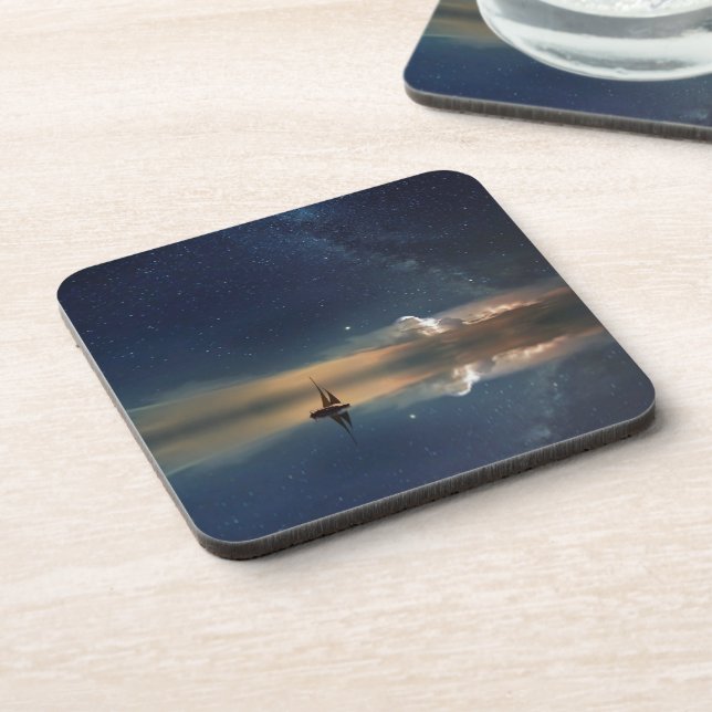 Sailing Away to the Clouds  Beverage Coaster (Left Side)