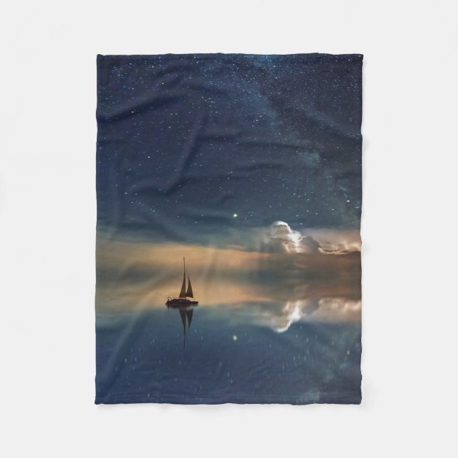 Sailing Away to the Clouds  Fleece Blanket (Front)