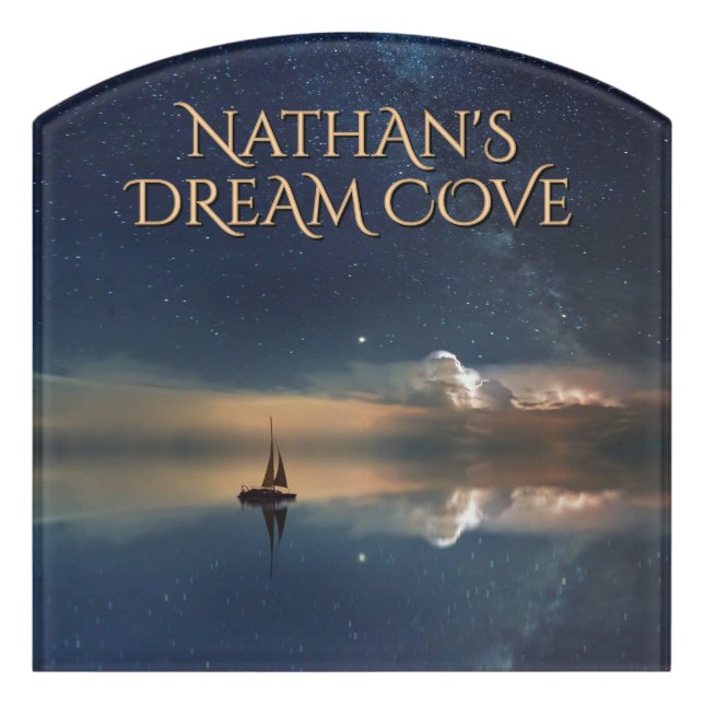 Sailing Away to the Clouds Kids Room Sign (Contour Front)