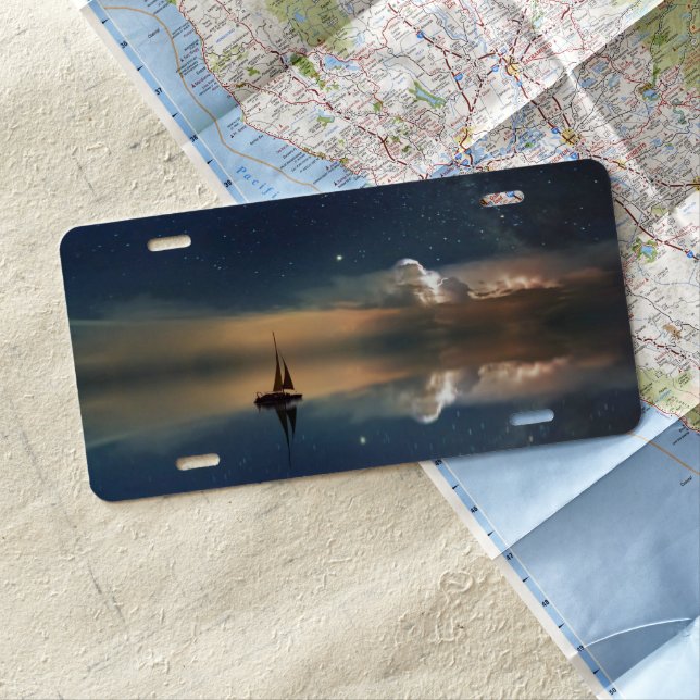 Sailing Away to the Clouds  License Plate (In Situ)