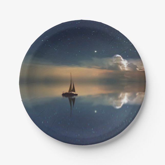 Sailing Away to the Clouds  Paper Plates (Front)
