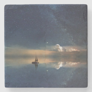 Sailing Away to the Clouds Stone Coaster