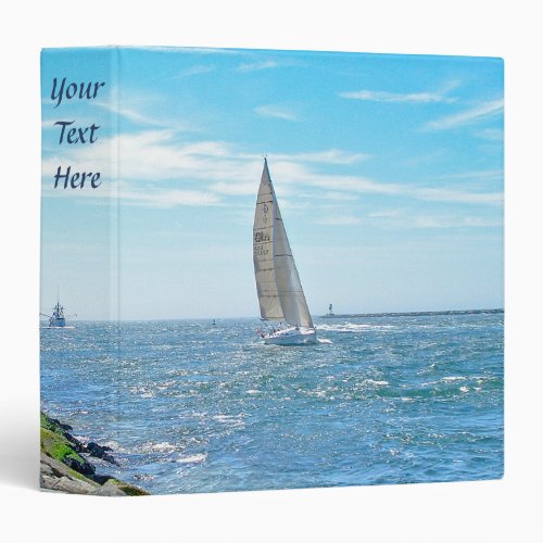 Sailing Barnegat Inet in Summer 3 Ring Binder