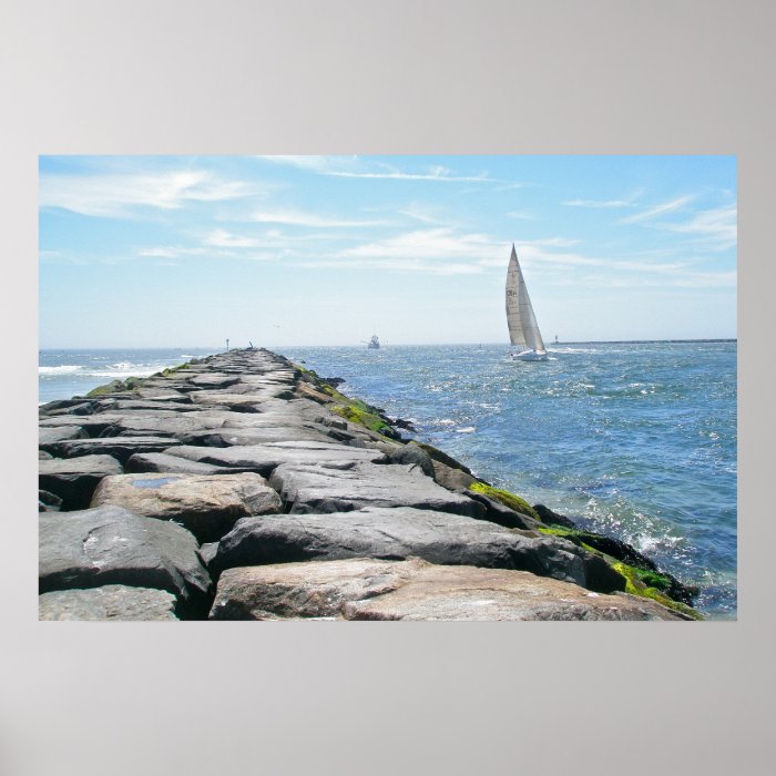 Sailing Barnegat Inlet Poster