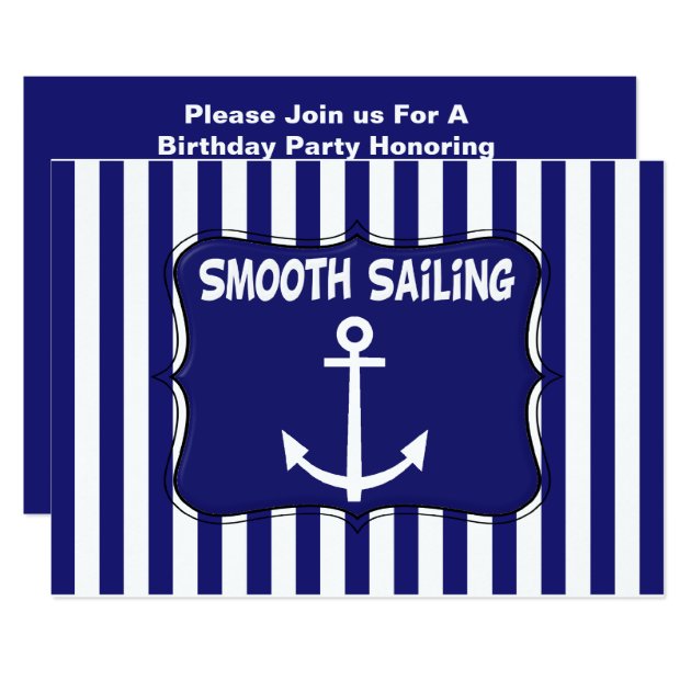 Sailing Birthday Invitation