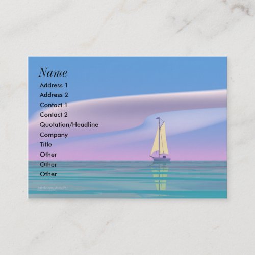 Sailing Blue - Chubby Business Card Template