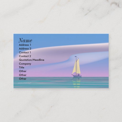 Customizable Sailing Blue - Business Size Business Card Templates
