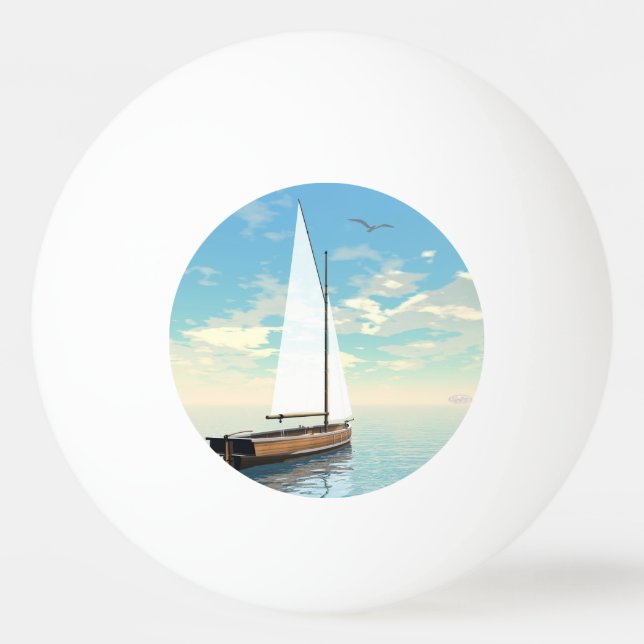 Sailing boat - 3D render Ping-Pong Ball (Front)