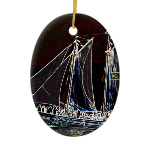 Sailing Boat- Abstract Photograph Ceramic Ornament