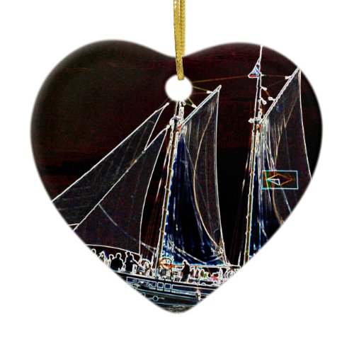 Sailing Boat- Abstract Photograph Ceramic Ornament