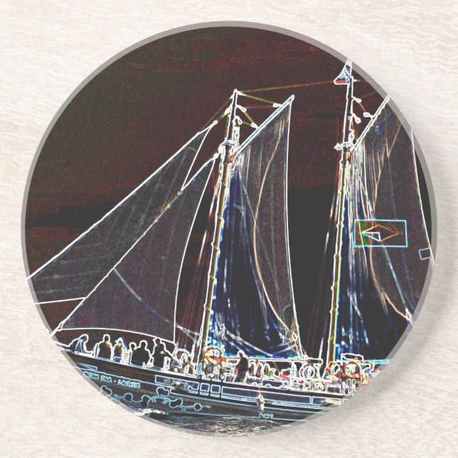 Sailing Boat- Abstract Photograph Drink Coaster (Front)