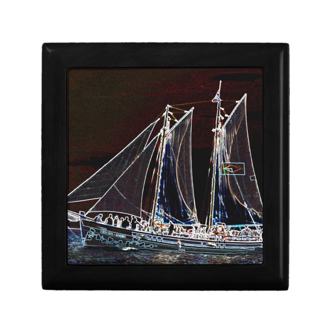 Sailing Boat- Abstract Photograph Jewelry Box (Front)