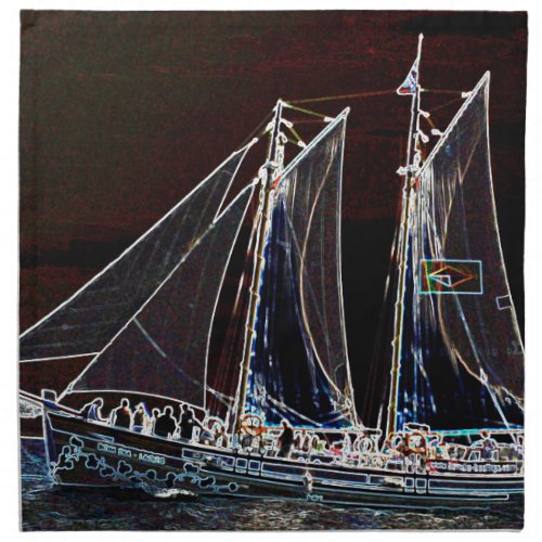 Sailing Boat_ Abstract Photograph Napkin