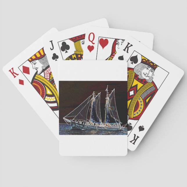 Sailing Boat- Abstract Photograph Poker Cards (Back)