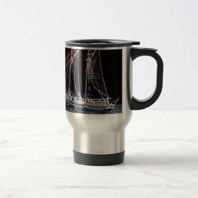 Sailing Boat- Abstract Photograph Travel Mug (Right)