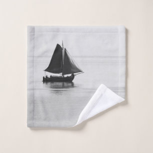 Sailing boat bath towel set