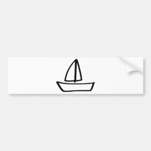 sailing boat bumper sticker