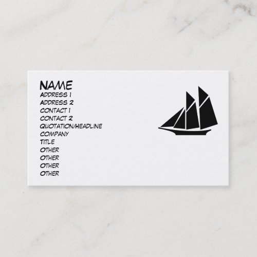 Sailing Boat Business Card
