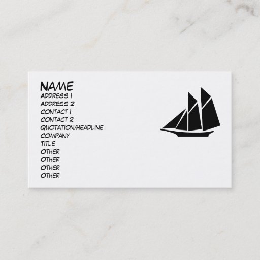 Customizable Sailing Boat Business Card