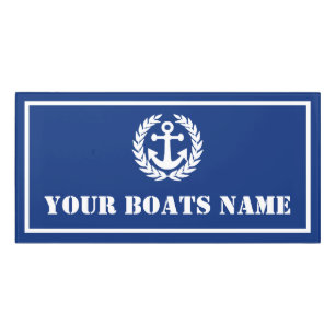 Sailing boat cabin  door sign
