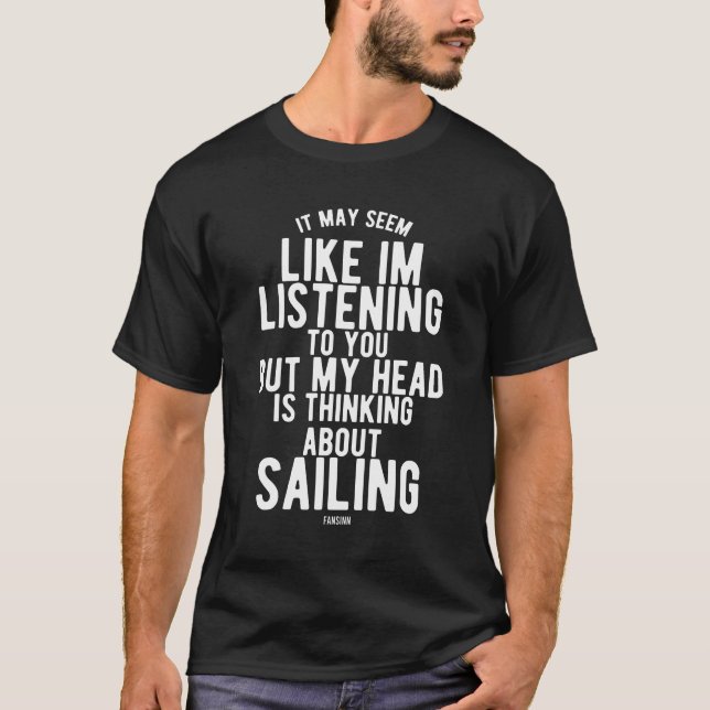 Sailing Boat Captain Gift T-Shirt (Front)