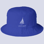 Sailing Boat Captain Personalized Bucket Hat<br><div class="desc">A sailing boat or yacht design,  with custom text which can be changed to personalize.  Whether it's the Captain's name,  the boat name,  or any other text you prefer,  this makes a unique gift for your favorite sailor.</div>