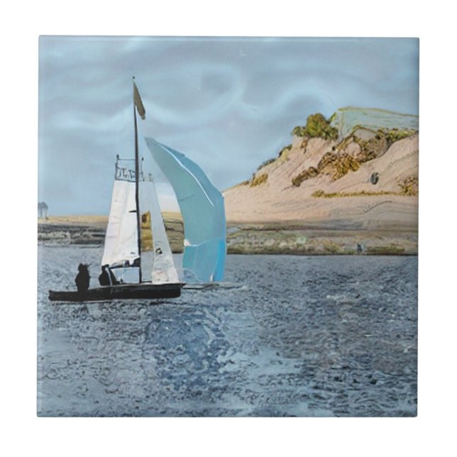 SAILING BOAT CERAMIC TILE (Front)