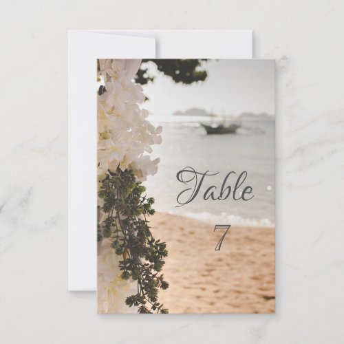 Sailing Boat Flowers Beach Invitation