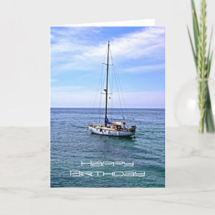 Sailing Boat Happy Birthday Card