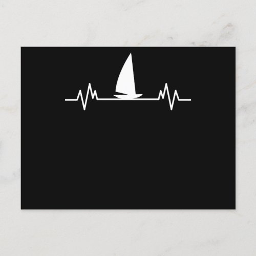 Sailing boat Heartbeat Skipper Fun Catamaran Gift Postcard