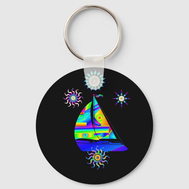 Sailing Boat Keychain (Front)
