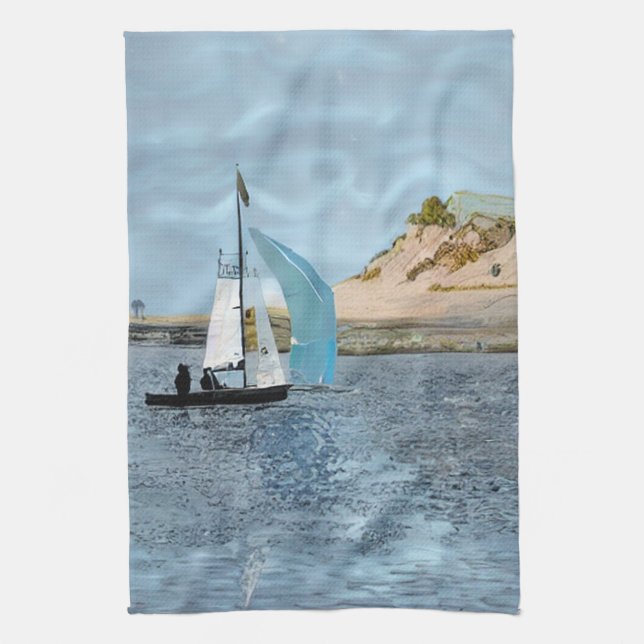 SAILING BOAT KITCHEN TOWEL (Vertical)