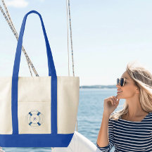 Sailing Boat Life Ring Monogrammed Contrast Trim