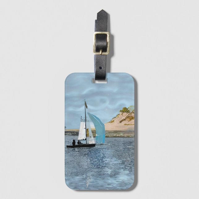 SAILING BOAT LUGGAGE TAG (Front Vertical)