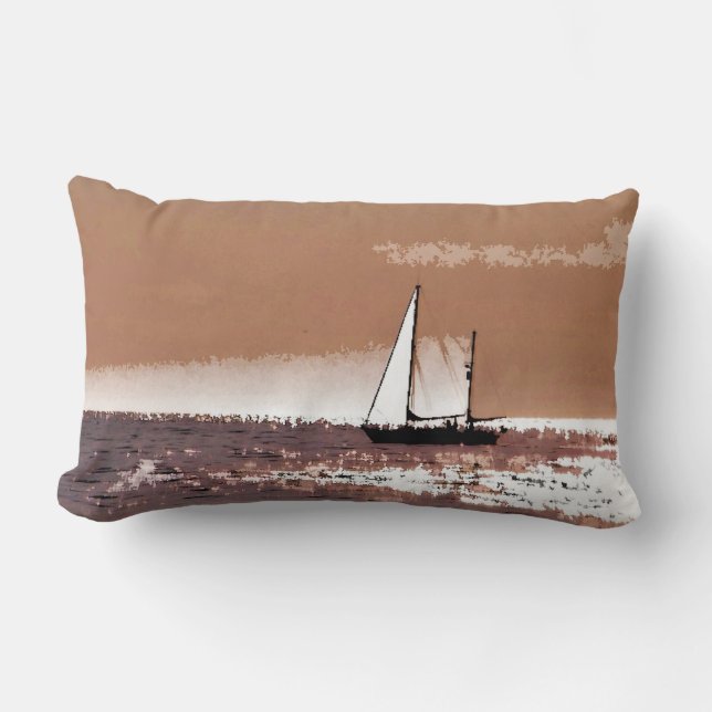 SAILING BOAT LUMBAR PILLOW (Front)