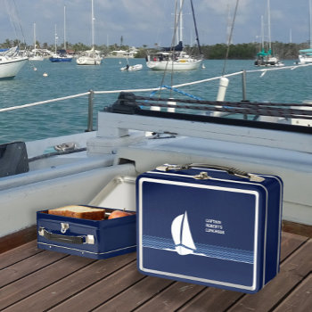 Sailing Boat Lunchbox With Customizable Name by aura2000 at Zazzle