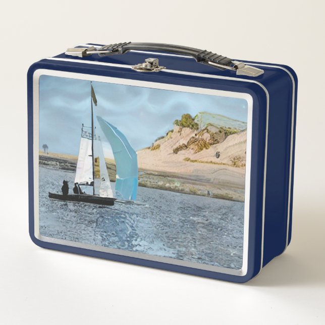 SAILING BOAT METAL LUNCH BOX (Front)