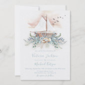 Sailing Boat Nautical Wedding invitations (Front)